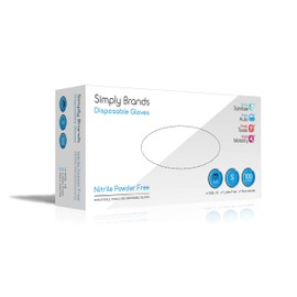 Blue medical grade Nitrile gloves - Strong, Multi-Purpose, Powder Free Simply Sanitize Large Nitrile Gloves - BNG003 - 100PK