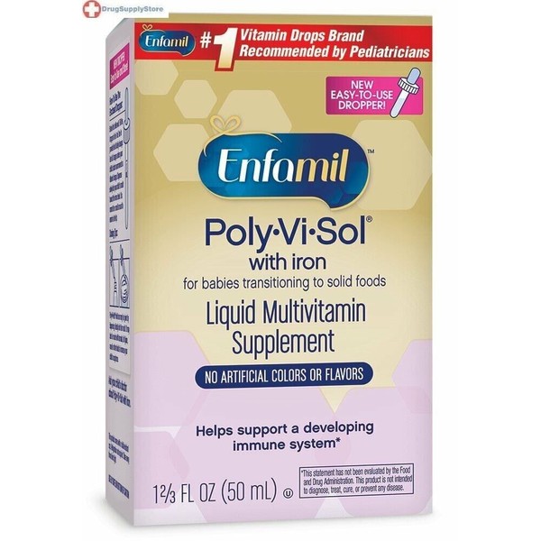 Enfamil Poly-Vi-Sol Multivitamin Supplement Drops with Iron 50 mL