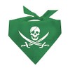 Pirate Skull Flag Dog Bandana (Green, OS 872)