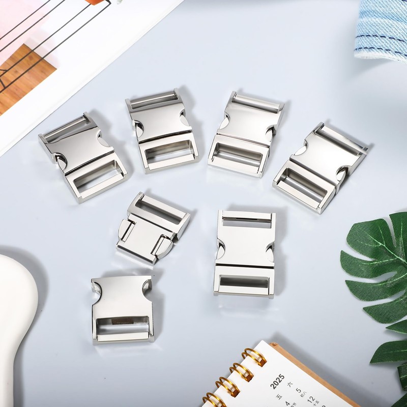 Gadpiparty 6 Pack Metal Buckles 20mm Quick Release Clips for