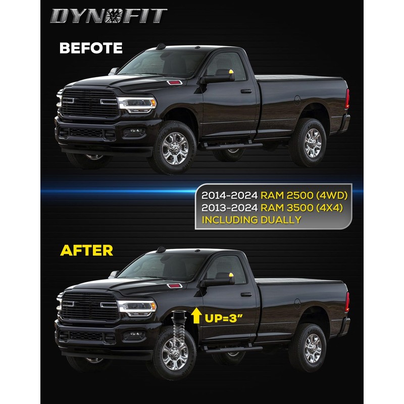 Dynofit 3" Front Leveling Lift Kit for 2014-2024 Ram 2500