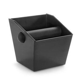 Espresso Knock Box, OLULU Coffee Grounds Bin with Removable Knock Bar, Non-Slip Base & Splash Proof Design, Durable Espresso Puck Container for Home, Kitchen & Coffee Shop Use.
