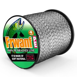 FRWANF 4 Strand Braided Fishing Line - No Fade - Zero Stretch - Low Memory - Abrasion Resistant Braided Line - Professional Grade Power Performance in Salt or Fresh Water - A Must Have!