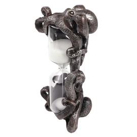 Modern Octopus Hourglass, Decorative Sand Timer, Wildlife Home and Office Decoration, 3.25 x 6.25 Inches