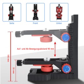 Laser Mount for Telescopic Rod: Multifunctional Laser Wall Mount Height Adjustment Laser Stand with Magnet for Wall and Ceiling Mounting