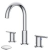 Bathroom Faucets for 3 Hole Sinks, Hurran 8 Inch Chrome