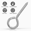 MOGADEE® Pack of 10 Stainless Steel Screw Eyelets M6 80