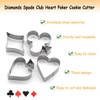 Cookie Cutter,4 Pieces Poker Stainless Steel Cookie Cutters Playing Card