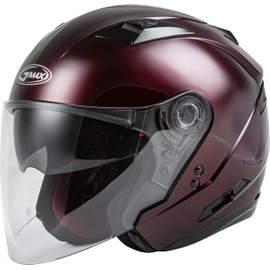 GMAX OF-77 Open-Face DOT Approved Motorcycle Helmet for Motorcycles, Scooters, Mopeds and More (Wind RED XS)