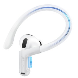 Gcioii Memory Titanium Alloy Ear Hooks for AirPods Pro 3/Pro 2/Pro 1 & AirPods 3,Anti-Slip Sport Accessories [Added Anti-Lost Lanyard] Comfortable Secure Fit (White,Upgraded)