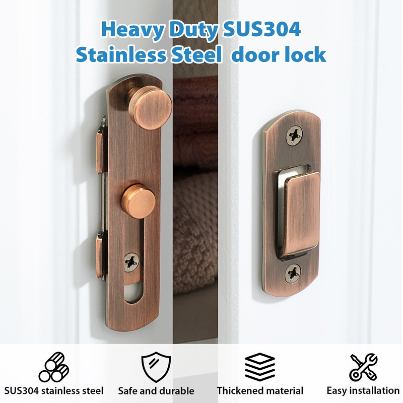 Alise 4 inch Flip Latch Gate Latches, Safety Door Lock