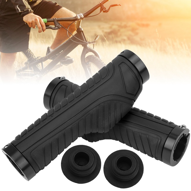 Mountain Bike Soft Handlebar Grips Bicycle Double Lock AntiSlip Rubber