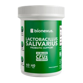 Bionexus™ Lactobacillus Salivarius Dietary Supplement – 60-Count, 30 Billlion CFU Oral Probiotics Support, Oral and Digestive Wellbeing, Immune Boost – Made in USA, Delayed-Release DRcaps®