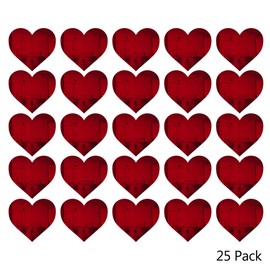 25 Pack Acrylic Mirror 3" Heart Medium Red .118" Thick No Adhesive Reflective Pieces Perfect for Gift Boxes and Wrapping Holiday Events Parties Birthdays Anniversaries Classrooms by Marketing Holders