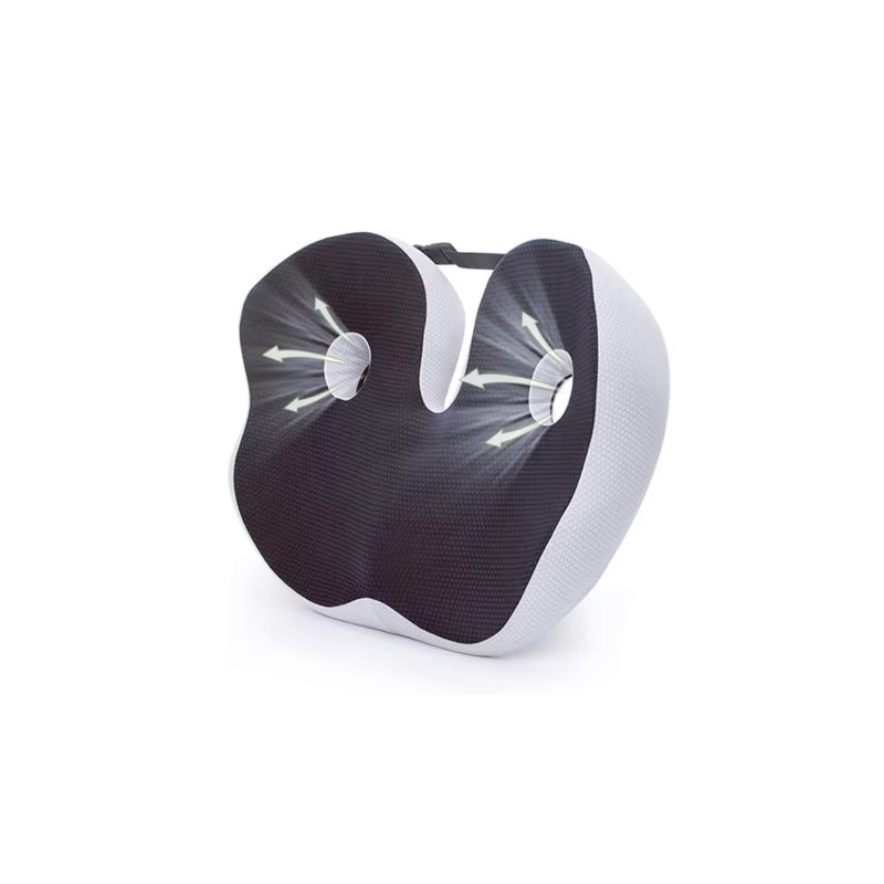 Memory Foam Seat Cushion for Long Sitting – Adjustable Coccyx