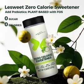 Lesweet Zero Calorie Sweetener, Erythritol Sweetener, Add Prebiotics, Sugar Substitute, Stevia Powder, Keto Friendly, Gluten Free, 8.82 Ounce (3 CANS)