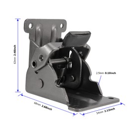 8 Pack Table Legs Foldable Hinges, 0-90 Degree Folding Locking Hinge, Lock Extension Support Bracket, with 88 PCS Screws, Black