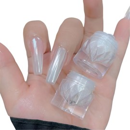  Laser Glitter Nail Powder for Manicure Art – Odorless Chrome Aurora Pearl Dust Pigment – Metallic Mirror Effect Powder for UV Gel Nails, Nail Charms