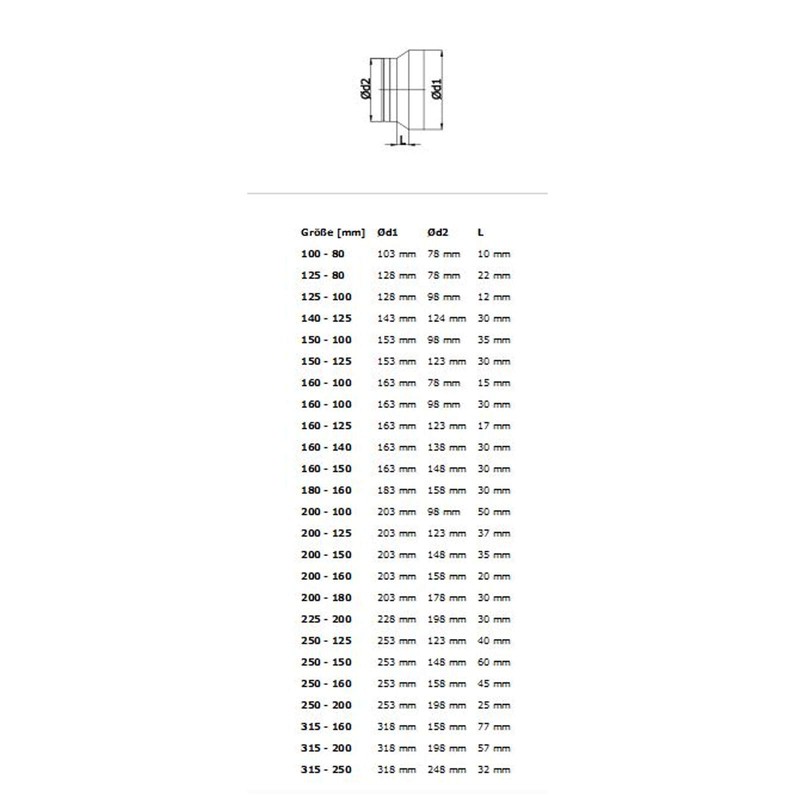 MKK - 18112-001 Reducer Reduction Aluflex Pipe Flex Pipe Ventilation