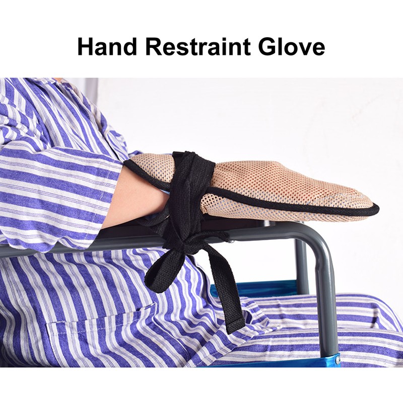 Hand Restraint Glove Dementia Elderly Restraint Glove Medical Safety Mesh