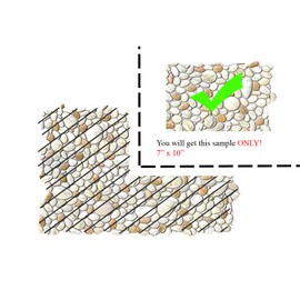 Sample for Display Purpose only. Retro-Art 3D Wall Panels, Natural Pebble, PVC, Beige Sand, 7" x 10", 242PP