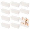 Keboyoe 10 Pcs White Plastic Storage Baskets Small Storage Baskets