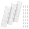 BANLIN 3Pack Storm Door Hinge White Aluminum 1/8 inch Grooved
