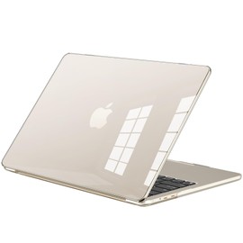 BlueSwan Case Compatible with MacBook Air M4 M3 M2 13 Inch 2025 2024 2022 A3240 A3113 A2681 Smooth Protective Hard Shell Snap Case Mac 13.6 Inch Cover Transparent Hard Case - Crystal Star Light