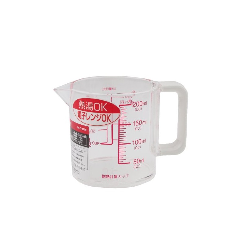 Pearl Metal ENJOY KITCHEN C-4739 Heat Resistant Measuring Cup, 6.8