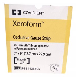 Kendall Gasa Oclusiva Petrolato Xeroform 12.7x23cm, Caja 50 Pz