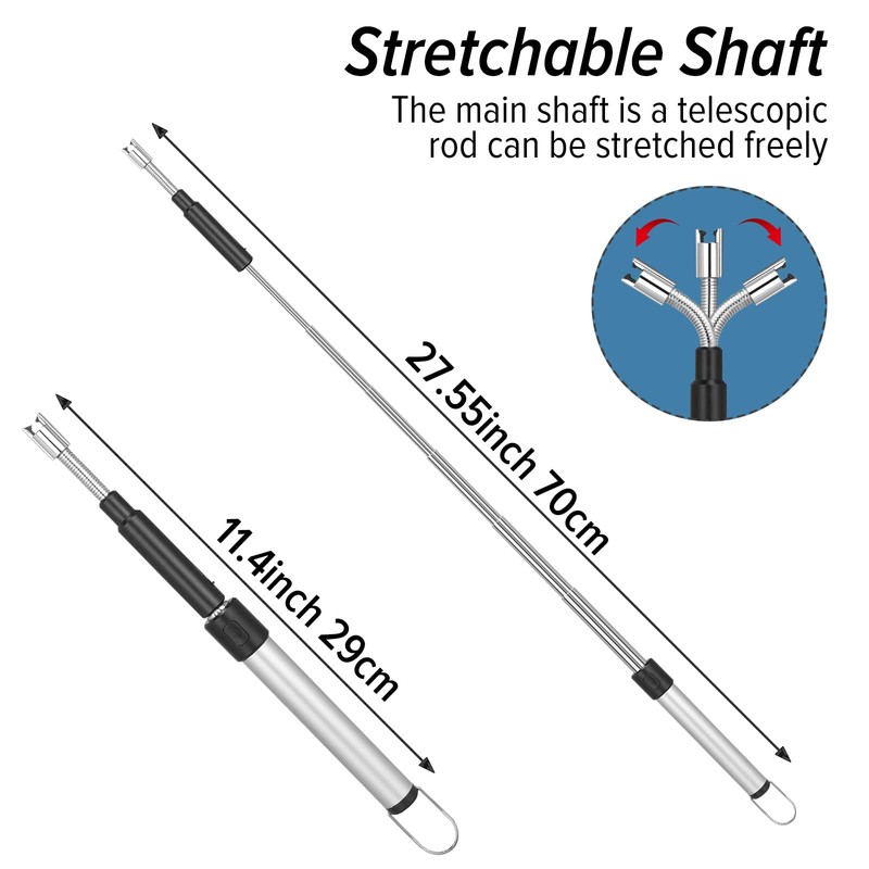 Electric Arc Flexible Neck Long Lighter,Retractable Length 11.4in to 27.55in,Rechargeable