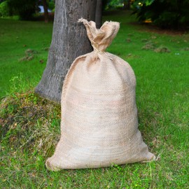 Chistepper Large Burlap Bags Natural Jute Single Burlap SacksReusable 20x30 Inch Plant Grow Bags Root Vegetable Holders Strong Potato Sacks for Gardening Planting Food Storage Outdoor Games (1)