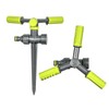 Bradas 3-Arm Circular Sprinkler with Ground Spike Sprinkler Lime Line