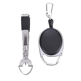 Fishing Line Cutter, Fishing Line Pliers, Fishing Line Cutter with Zinger Retractor Fishing Knot Tying Tool, Fishing Line Clippers, Quick Knot Tool, Knot Tool Hook