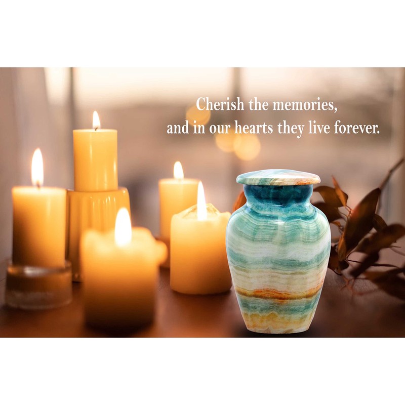 Small Keepsake Cremation Urns for Human Ashes - Marble Finish