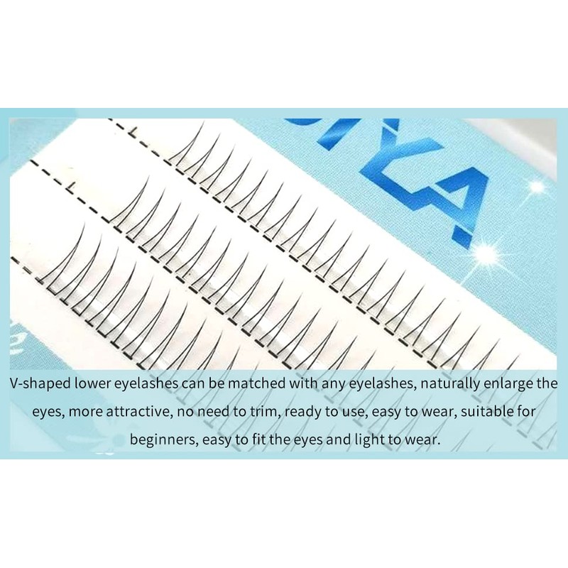 V Shape Lashes Extensions Professional Makeup Individual Lashes Lower Eyelashes