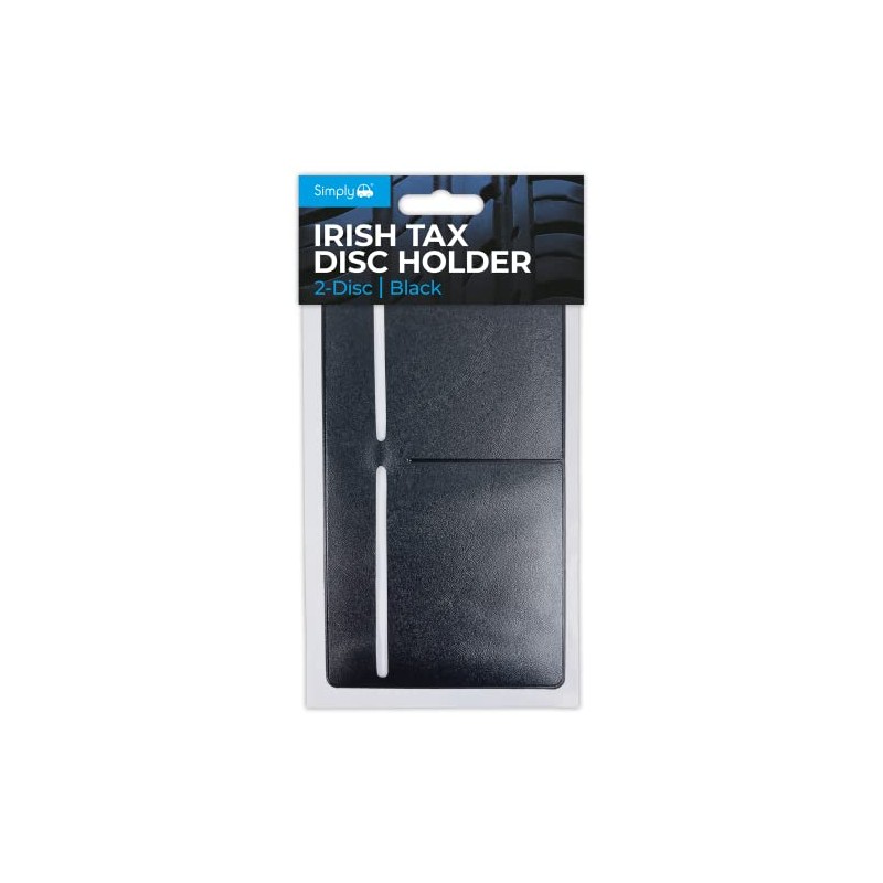 Simply ITDH001 Black Irish Tax 2-Disc Holder - Self Cling