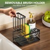 Cisily Sink Caddy Sponge Holder for Kitchen with Brush Holder