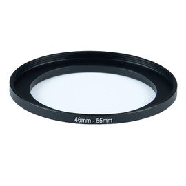 46mm to 55mm Step-Down Ring Filter Adapter,for All Brands UV ND CPL, Metal Ring Step-Down Rings Adapter Filter (46mm-55mm)