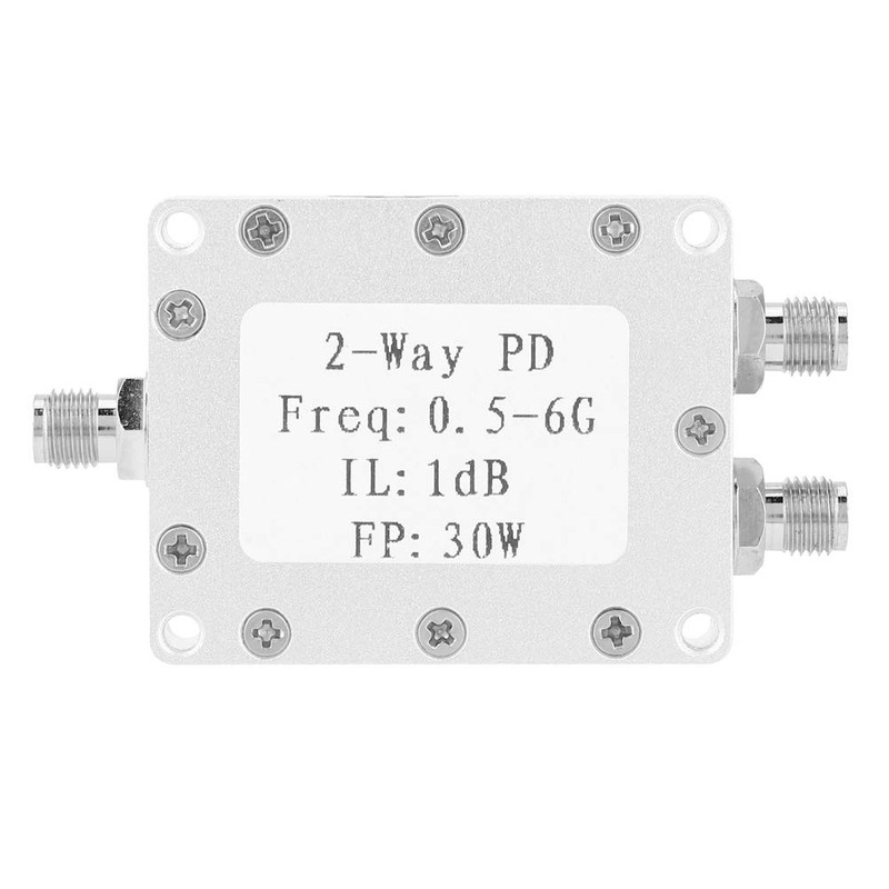 Garosa RF Power Splitter 2-Way Power Divider 0.5-6GHz 30W Signal