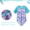 Qterdiz Big Girls One Piece Swimsuits Rash Guard for Girl
