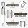 sourcing map H4.0 Hex Head Screwdriver Bit 4.0mm Metric Flat