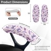 Wanzuoeng Butterfly Lavender Print Office Chair Arm Covers, Dust-Proof Elastic