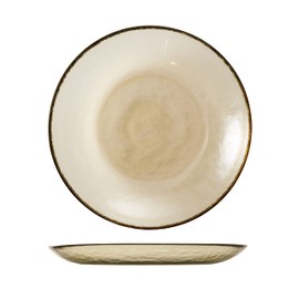 Los Cabos Glass Dinnerware and Drinkware Collection Ginger Root 8 Inch Salad Plate (Set of 4)