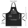Pixaro Men's Cooking Apron - Men's Apron Adjustable Apron Black