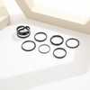 Black Knuckle Rings Set for Women Trendy Stackable Rings Cute