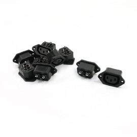 sourcing map 10 Pcs Panel Mounting IEC320 C13 Power Socket Converter AC 250V 10A