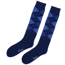 Klaus KSC3 Horse Riding Argyle Socks, Long Socks, Thick Sole, Unisex, Equestrian Equipment, navy