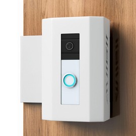 Bleu Clair Anti-Theft Video Doorbell Mount Compatible with Video Doorbell 1/2/3/3 Plus/4, Adjustable No-Drill Mounting Metal Bracket Wedge Adapter Holder Accessories for Apartment Door Renters