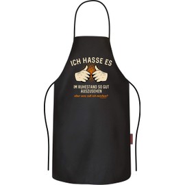 Rahmenlos Barbecue Apron Cooking Apron Gift for Pensioners